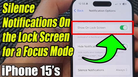 Allow or silence notifications for a Focus on iPhone